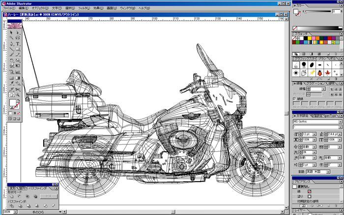 イラストレーター Adobe Illustrator による リアルイラスト 作成講座 ハーレーダビッドソン